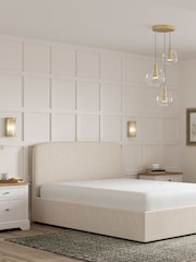 Natural Oyster Casual Boucle Matson Ottoman Storage Bed Frame - Image 2 of 12
