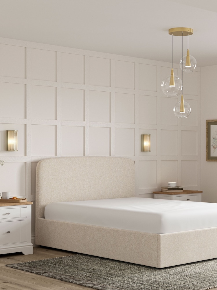 Natural Oyster Casual Boucle Matson Ottoman Storage Bed Frame - Image 2 of 12 Natural Oyster Casual Boucle Matson Ottoman Storage Bed Frame - Image 2 of 12