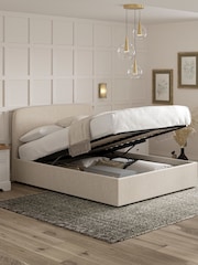 Natural Oyster Casual Boucle Matson Ottoman Storage Bed Frame - Image 5 of 12
