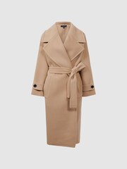 Reiss Camel Helena Atelier Wool-Cashmere Blindseam Coat - Image 2 of 7