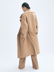 Reiss Camel Helena Atelier Wool-Cashmere Blindseam Coat - Image 4 of 7