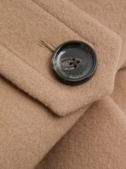 Reiss Camel Helena Atelier Wool-Cashmere Blindseam Coat - Image 5 of 7