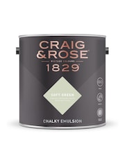 Craig & Rose Green Chalky Emulsion Soft Green Paint - Image 1 of 2
