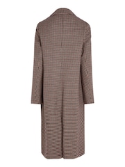Tommy Hilfiger Red Wool Blend Classic Check Coat - Image 10 of 11