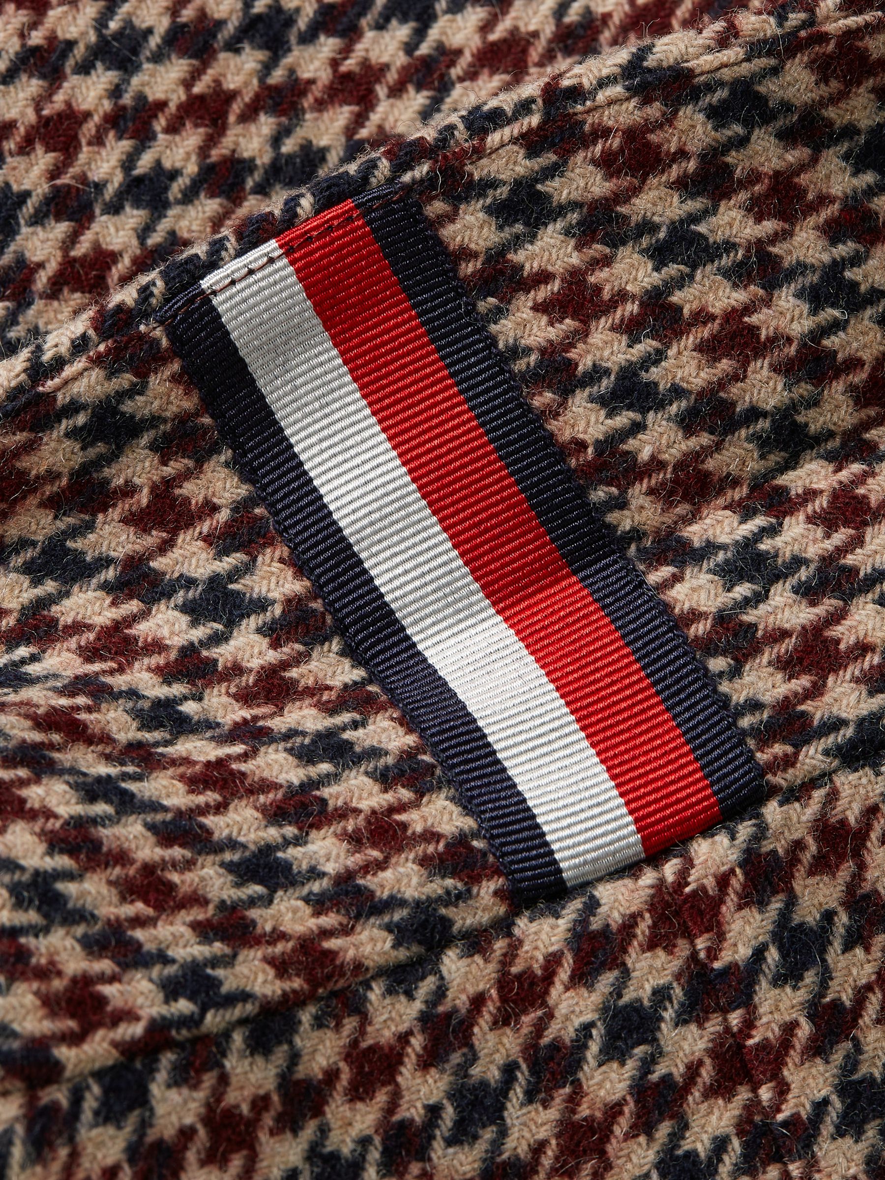 Tommy hilfiger red & black wool blend plaid coat on sale