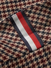 Tommy Hilfiger Red Wool Blend Classic Check Coat - Image 11 of 11