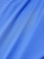 Blau - Bauchformender Badeanzug mit Neckholder und Zierblume - Bild 6 von 6