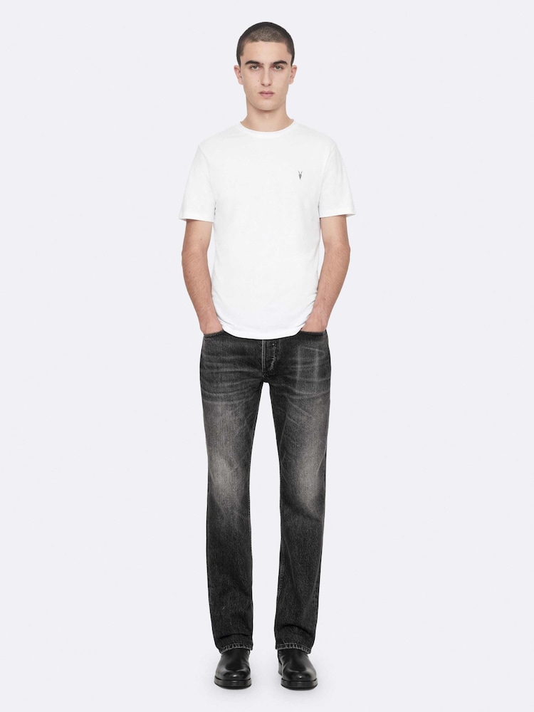 AllSaints Slim Düz Cins Şalvar - 8şəkildən 1 şəkil