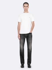 AllSaints Slim Düz Cins Şalvar - 8şəkildən 3 şəkil