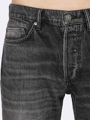 AllSaints Slim Düz Cins Şalvar - 8şəkildən 4 şəkil