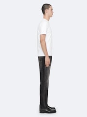 AllSaints Slim Düz Cins Şalvar - 8şəkildən 5 şəkil
