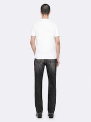 AllSaints Slim Düz Cins Şalvar - 8şəkildən 6 şəkil