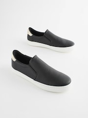 Black Forever Comfort® Patent Slip-On Trainers - Image 1 of 4