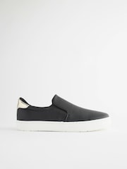 Black Forever Comfort® Patent Slip-On Trainers - Image 2 of 4