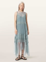AllSaints Blue Clara Dress - Image 2 of 5