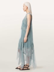 AllSaints Blue Clara Dress - Image 3 of 5