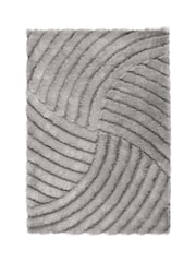 Origins Charcoal Grey Dallas Shaggy Hand Carved Rug - Image 2 of 4