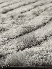 Origins Charcoal Grey Dallas Shaggy Hand Carved Rug - Image 3 of 4