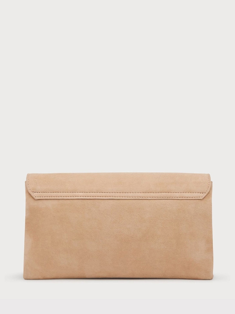 LK Bennett Brown Dora Leather Clutch Bag - Image 2 of 3