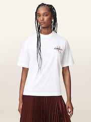 AllSaints White Valen Etta T-Shirt - Image 1 of 7
