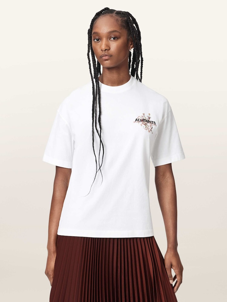 AllSaints White Valen Etta T-Shirt - Image 1 of 7 AllSaints White Valen Etta T-Shirt - Image 1 of 7