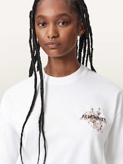 AllSaints White Valen Etta T-Shirt - Image 3 of 7