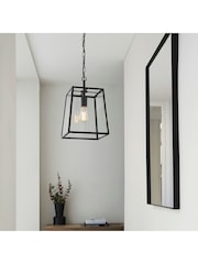 Gallery Home Black Hemp 1 Bulb Pendant Ceiling Light - Image 1 of 3