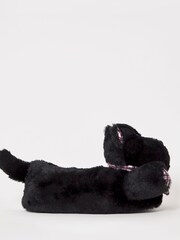 Simply Be Black Scotty Dog Novelty Slippers In Wide Fit - Image 2 of 3