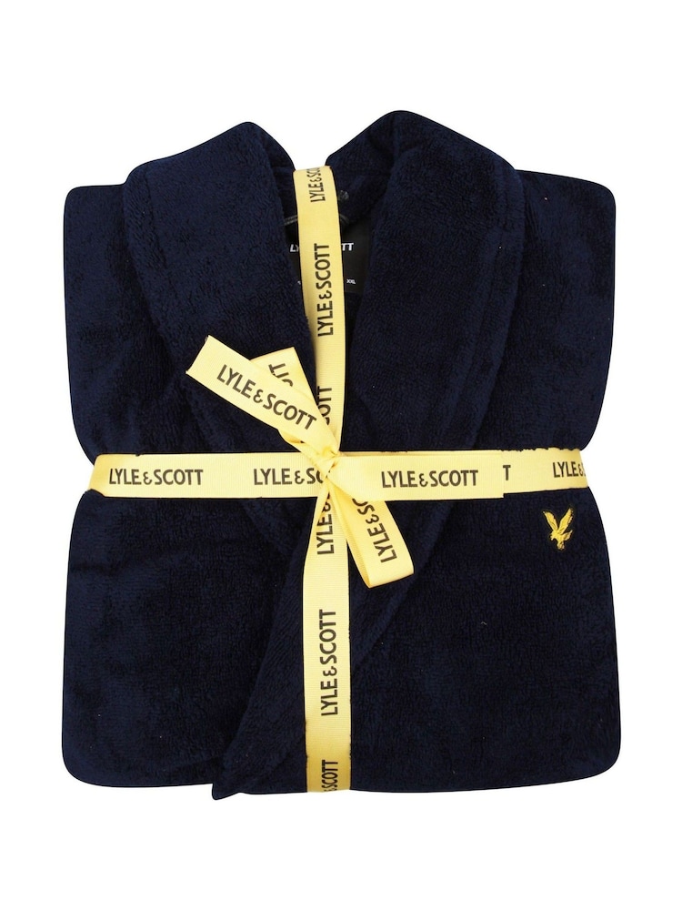 أزرق دنيم - روب حمام تشكيلة Lucas من Lyle & Scott - Image 3 of 4