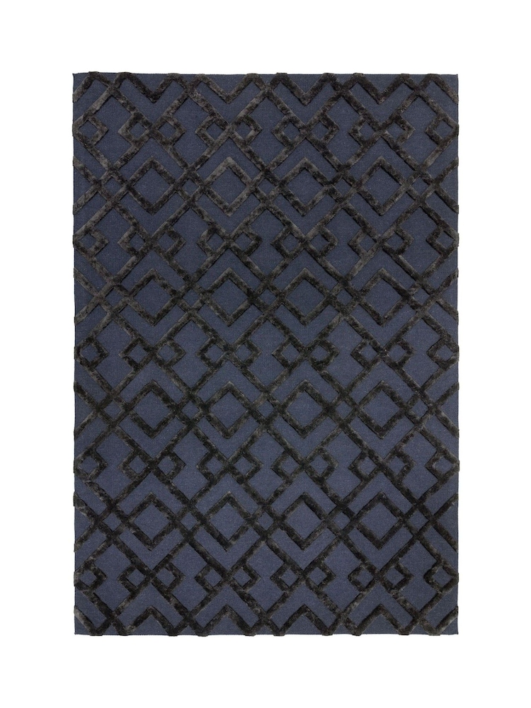 Asiatic Rugs Black Dixon Textured Geo Rug - Image 1 of 1