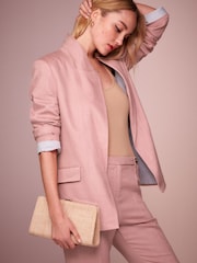 Pink Linen Blazer - Image 1 of 7