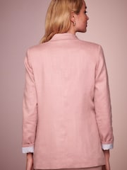 Pink Linen Blazer - Image 3 of 7
