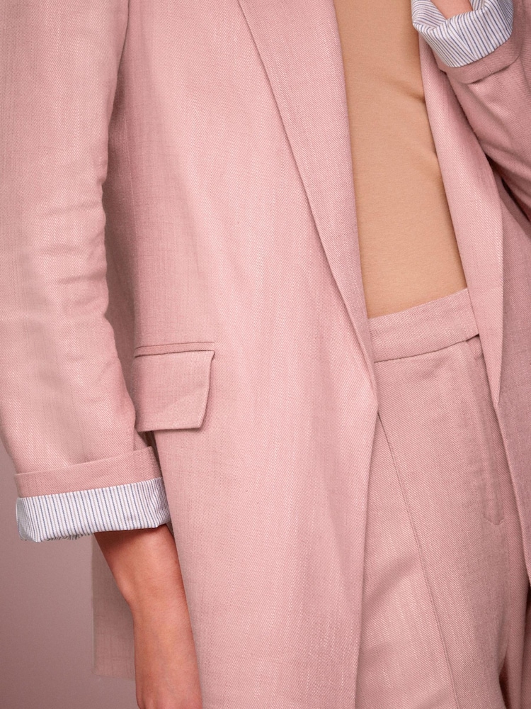 Pink Linen Blazer - Image 5 of 7