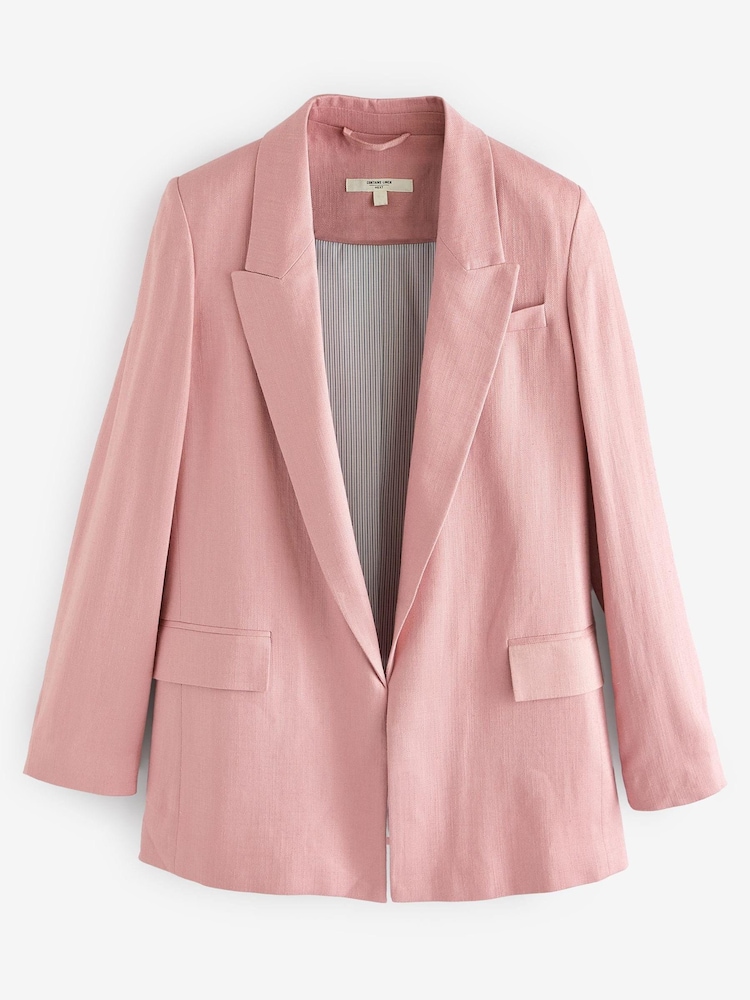 Pink Linen Blazer - Image 6 of 7
