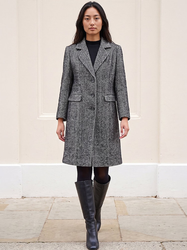 Roman Petite Herringbone Smart Coat - Imagen 2 de 4