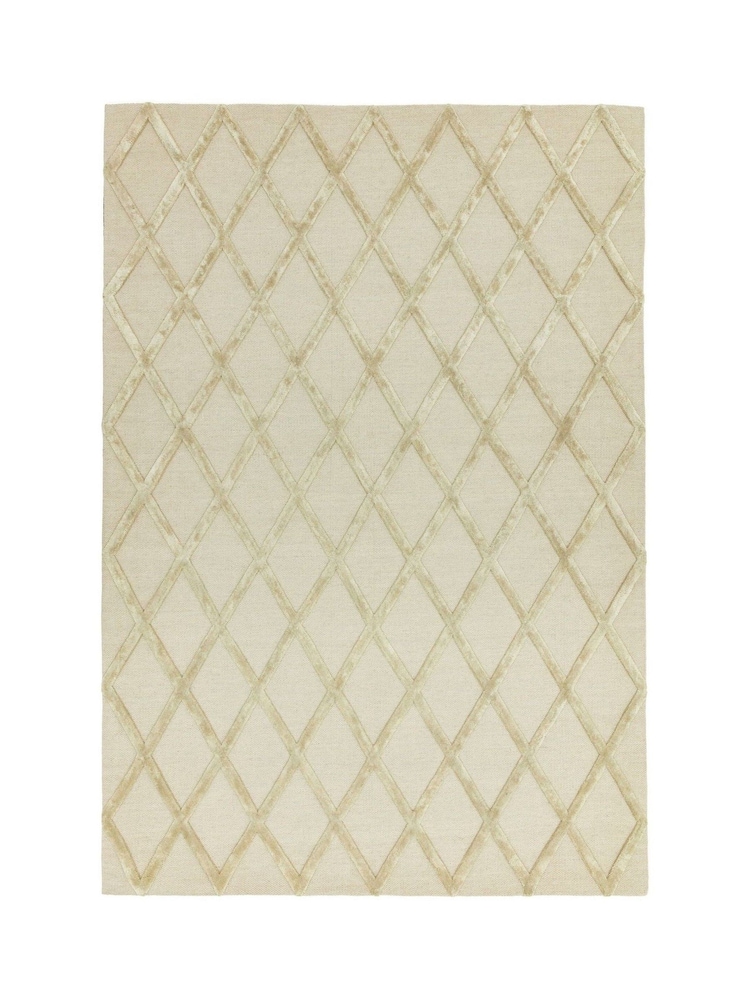 Asiatic Rugs Gold Dixon Textured Geo Rug - Image 1 of 4