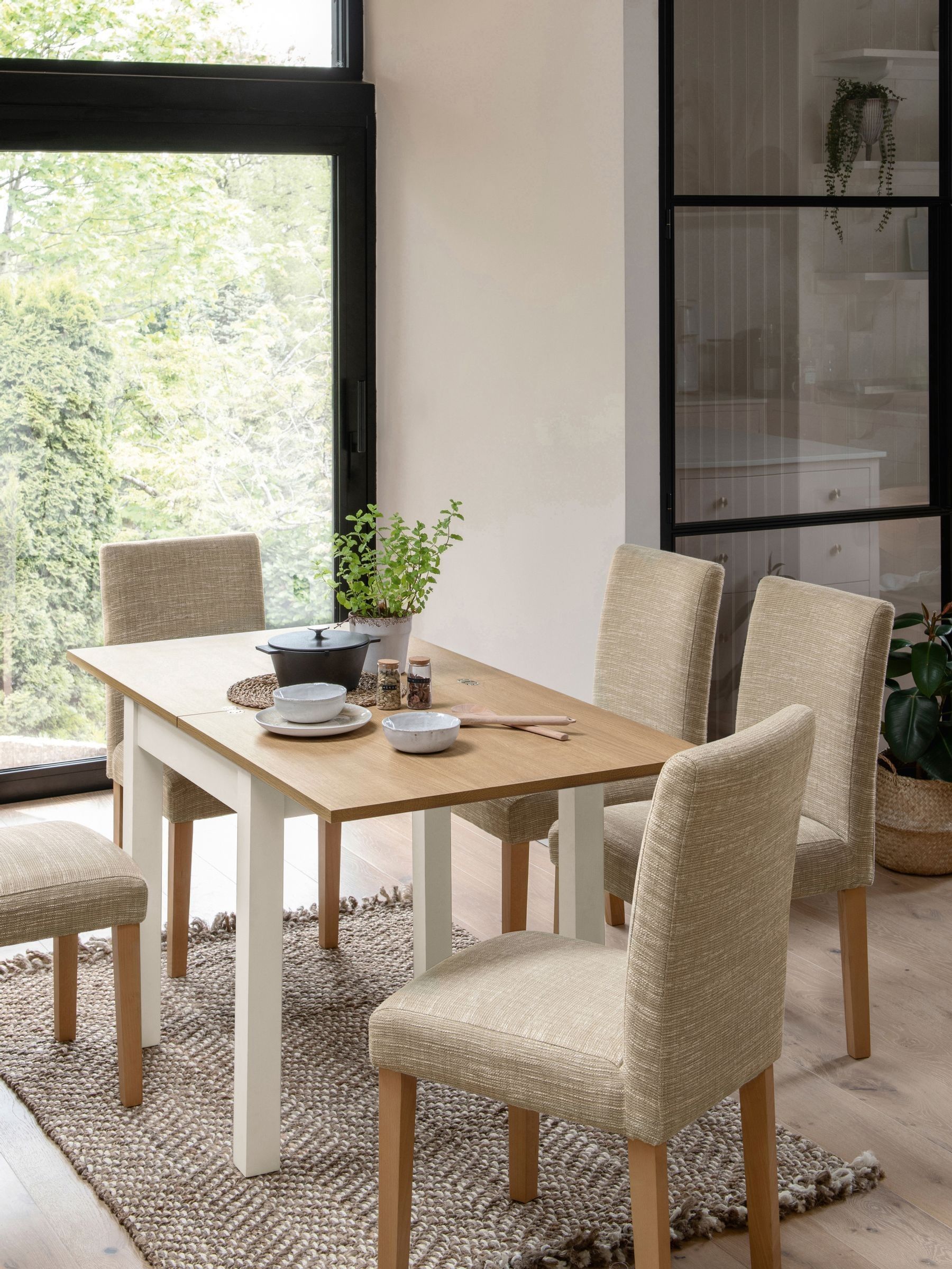 Buy Classic Cream Malvern Malvern Oak Effect 4 to 6 Seater Extending Dining Table from the Next UK online shop