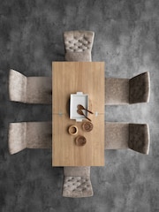 Classic Cream Malvern Malvern Oak Effect 4 to 6 Seater Extending Dining Table - Image 3 of 6