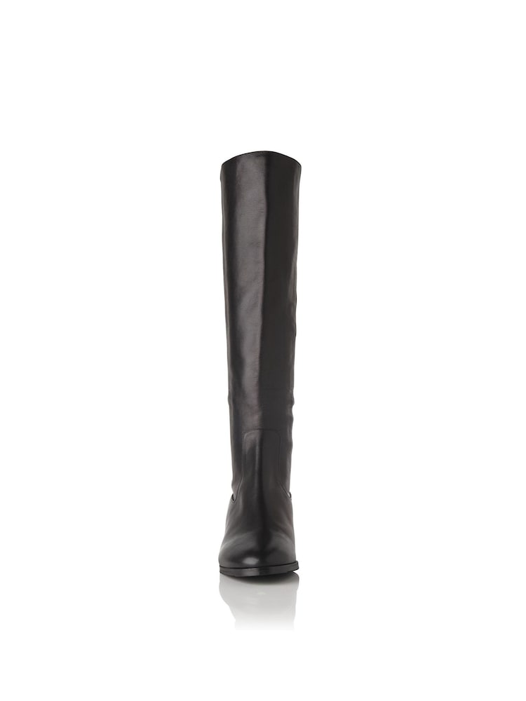 LK Bennett Black Stretch Bella Knee Boots - Image 4 of 4 LK Bennett Black Stretch Bella Knee Boots - Image 4 of 4