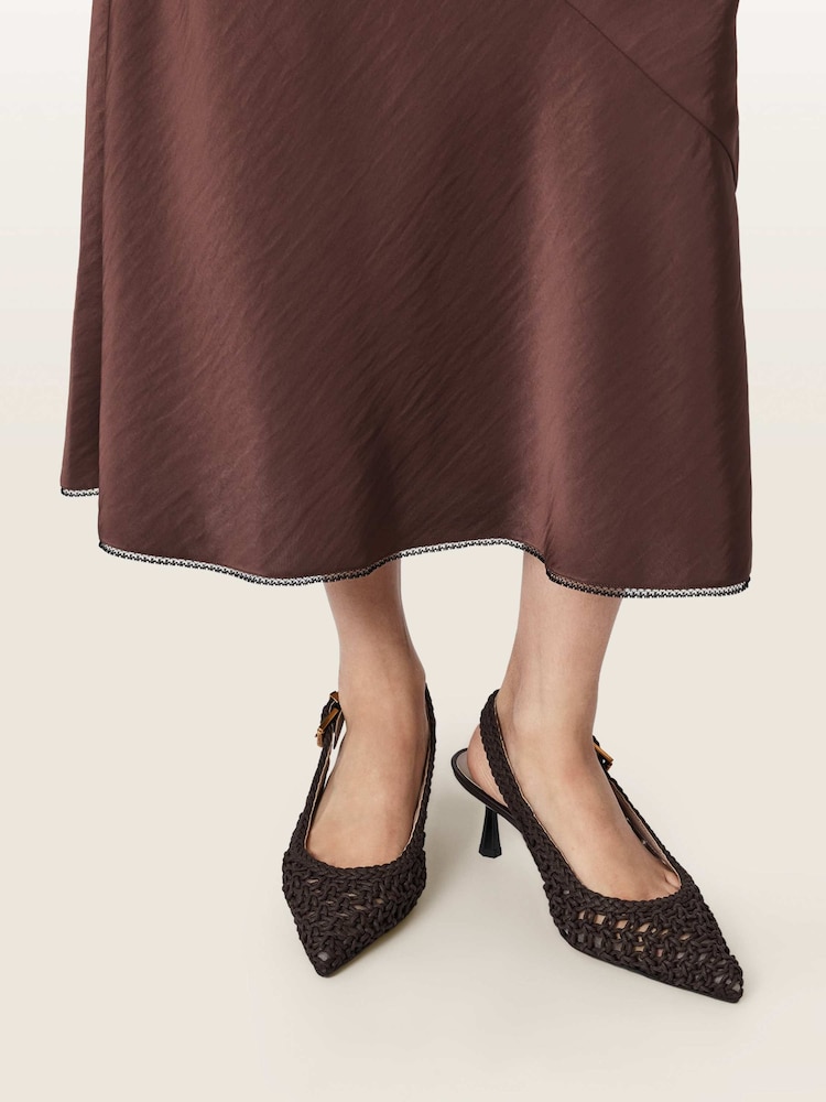 AllSaints Brown Violet Slingbacks - Image 1 of 7 AllSaints Brown Violet Slingbacks - Image 1 of 7