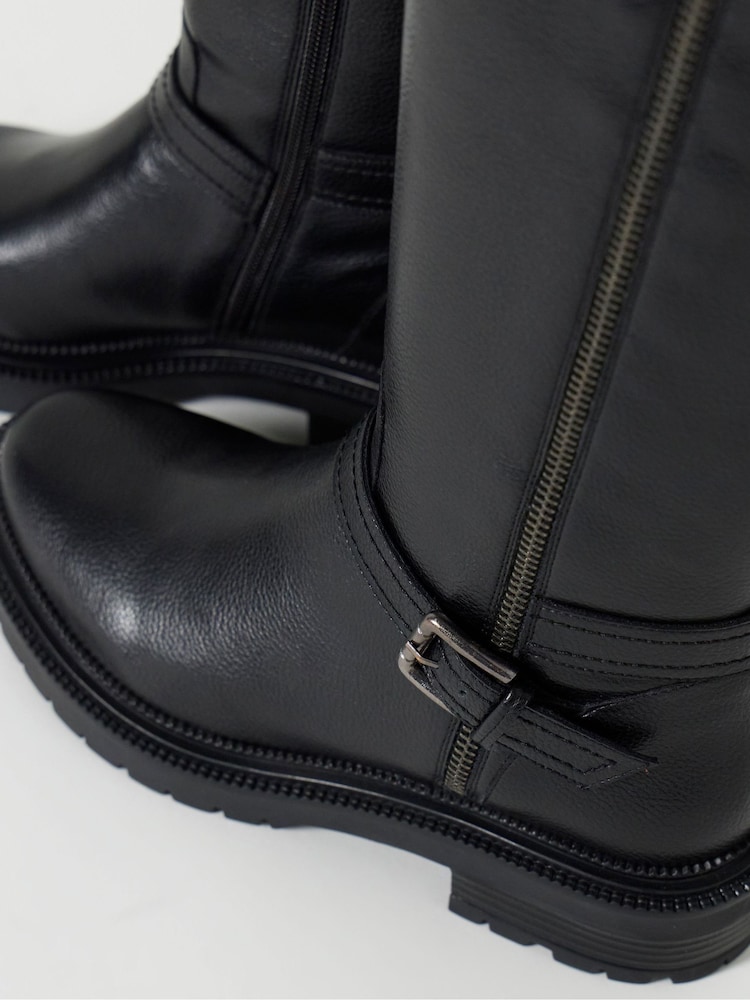 Simply Be Zip Detail Knee High Boots - صورة 4 من 4 Simply Be Zip Detail Knee High Boots - صورة 4 من 4
