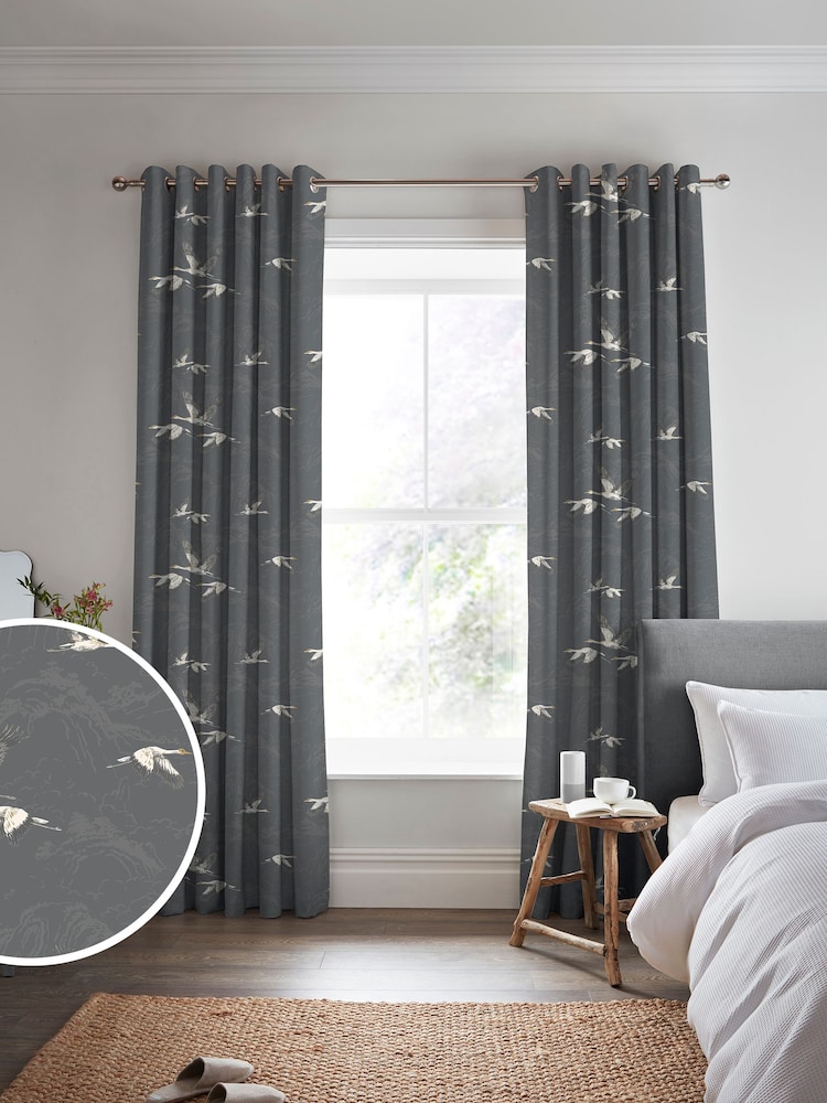 Laura Ashley Steel Animalia Made to Measure Curtains - Image 1 of 9