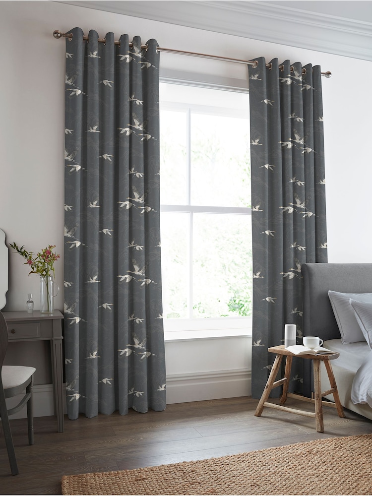 Laura Ashley Steel Animalia Made to Measure Curtains - Image 2 of 9