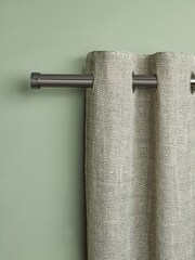 Pewter Grey Stud Finial Extendable 35mm Curtain Pole Kit - Image 1 of 4