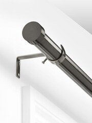 Pewter Grey Stud Finial Extendable 35mm Curtain Pole Kit - Image 2 of 4