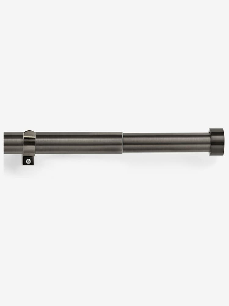 Pewter Grey Stud Finial Extendable 35mm Curtain Pole Kit - Image 4 of 4
