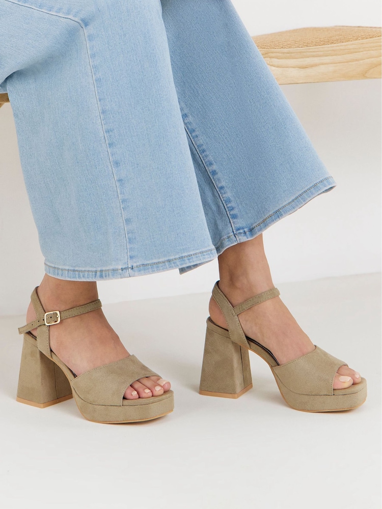 Nude - Simply Be Plateau Sandaler med Hæl - Billede 1 af 3