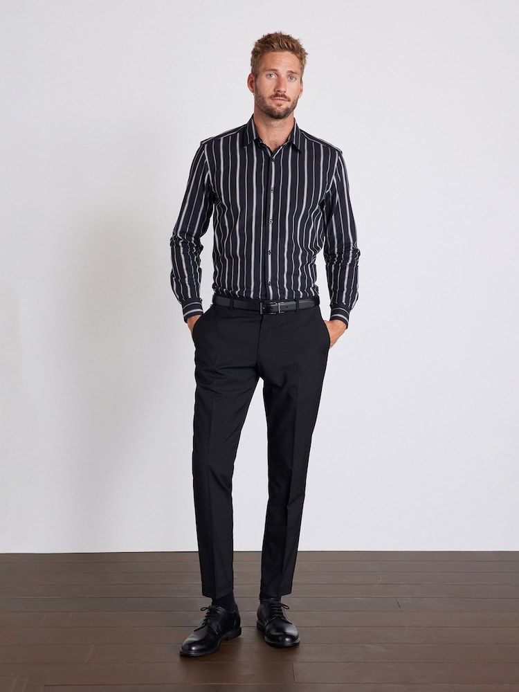 Black Slim Zip Trousers - Image 1 of 3 Black Slim Zip Trousers - Image 1 of 3
