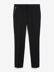 Black Slim Zip Trousers - Image 2 of 3
