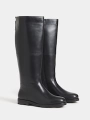 Simply Be Leather Flat Knee High Boots - Bild 2 von 4